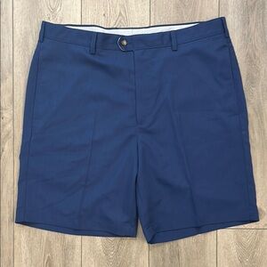 Donald Ross Men's Flat Front Navy Blue Shorts - Size 38 - Extended Tab Closure